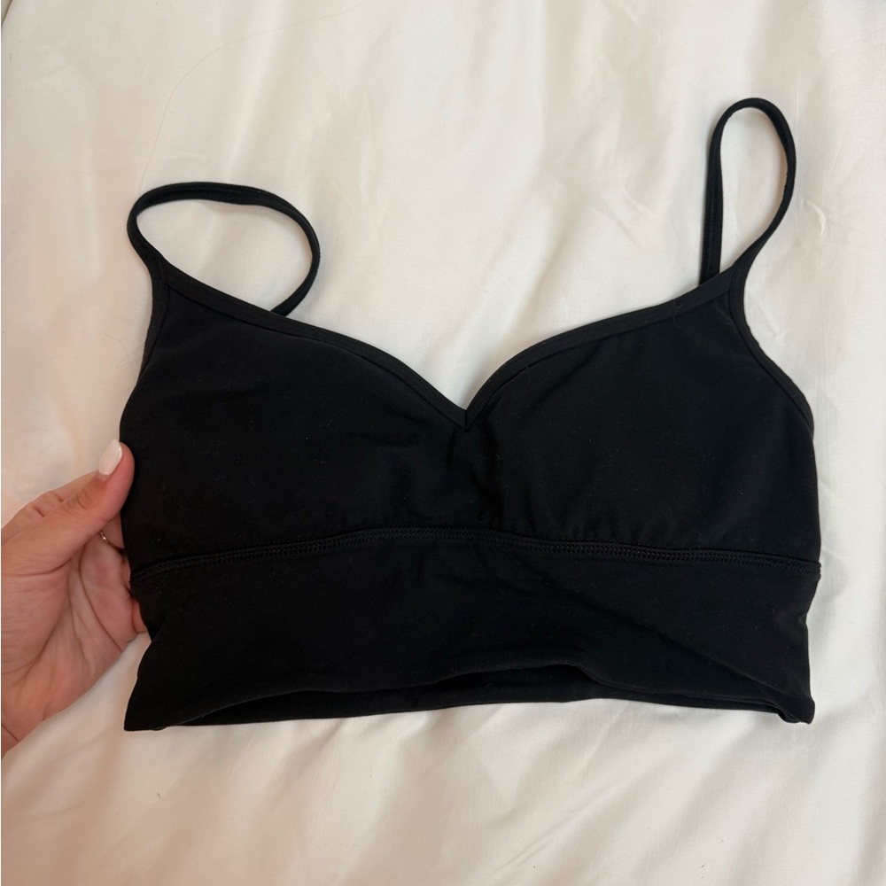 Black Lululemon Long-line Sports Bra